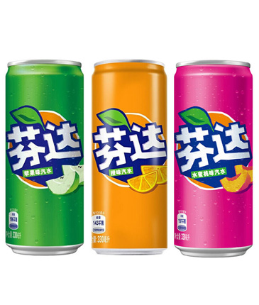 Fanta canned soda drink 330ml