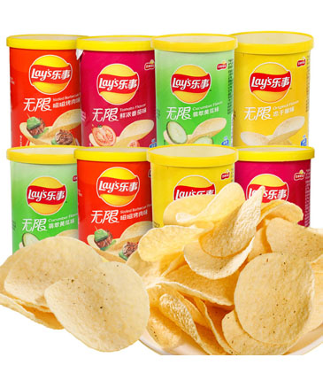 Lays canned potato chips 40g