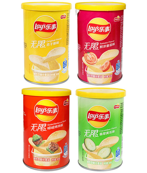 Lays canned potato chips 40g